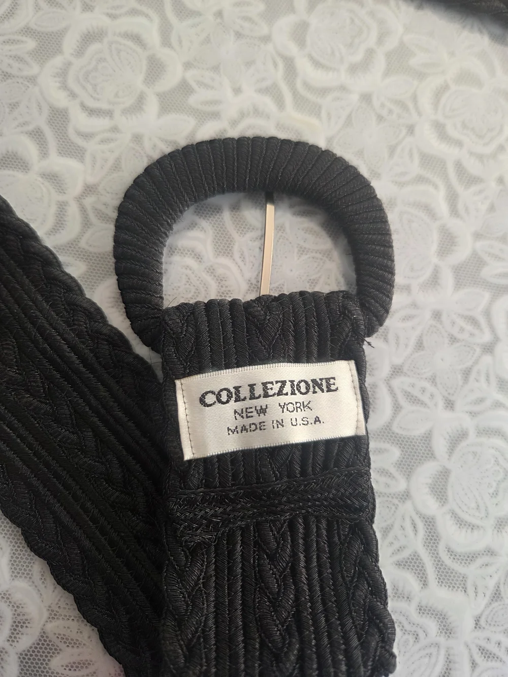 Collezione New York Black Women's Woven Belt